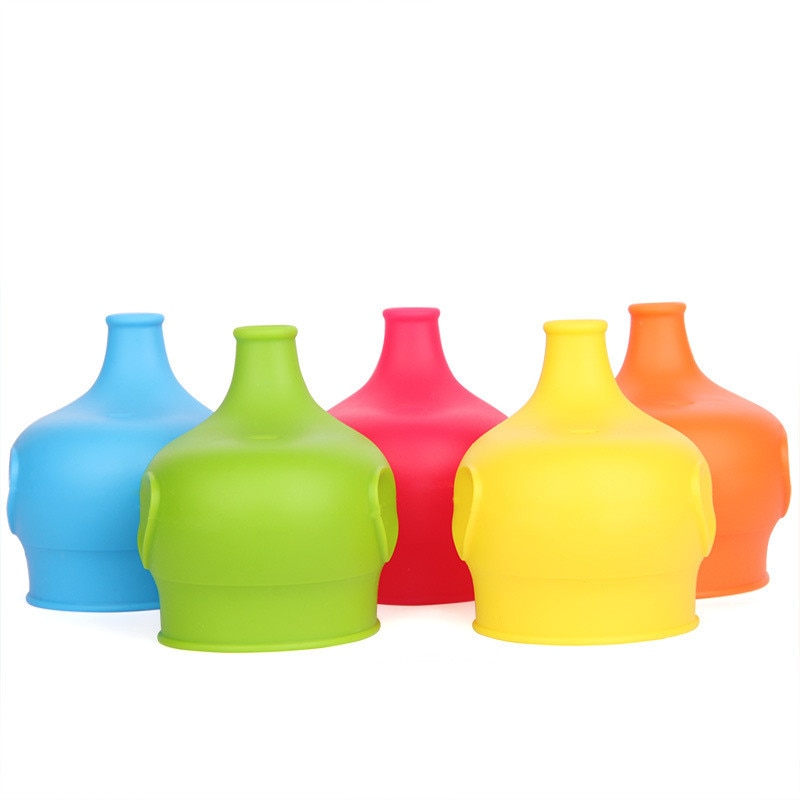 Kids Water Bottle Safety For Silicone Sippy Lids - Make Most Cups a Sippy Cup Leak Proof Drink Straw Sippy Cup for Kid Baby Feed